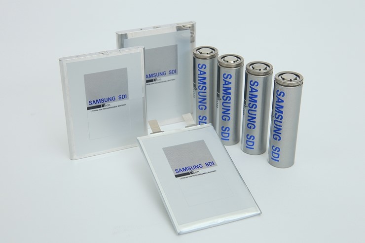 삼성SDI의 리튬이온 배터리 이미지